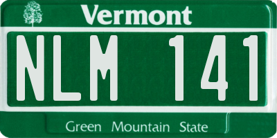 VT license plate NLM141