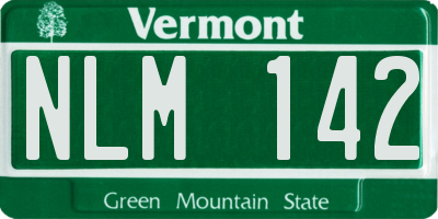 VT license plate NLM142