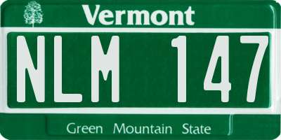 VT license plate NLM147