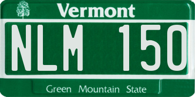 VT license plate NLM150
