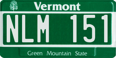 VT license plate NLM151