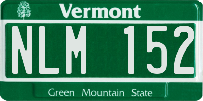 VT license plate NLM152