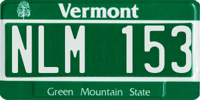 VT license plate NLM153