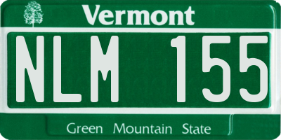 VT license plate NLM155