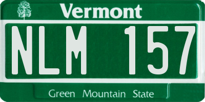VT license plate NLM157
