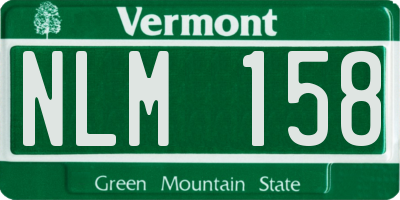 VT license plate NLM158