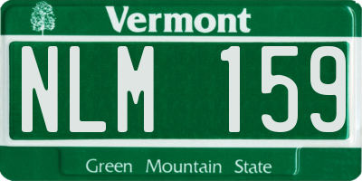 VT license plate NLM159