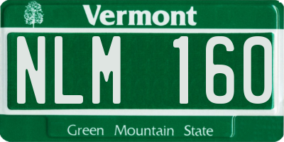 VT license plate NLM160