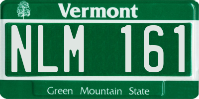 VT license plate NLM161