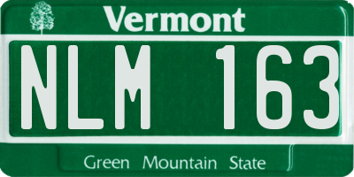 VT license plate NLM163