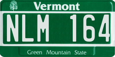 VT license plate NLM164