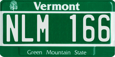 VT license plate NLM166