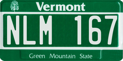 VT license plate NLM167