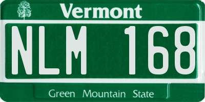VT license plate NLM168