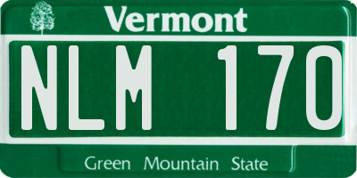 VT license plate NLM170