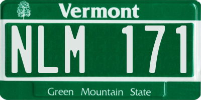 VT license plate NLM171