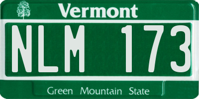 VT license plate NLM173