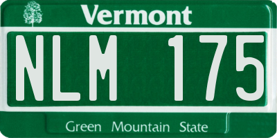 VT license plate NLM175