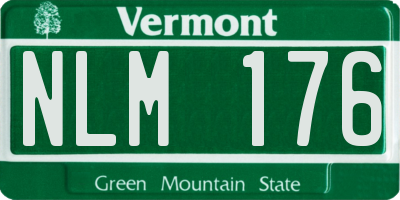 VT license plate NLM176