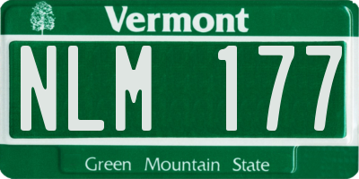 VT license plate NLM177