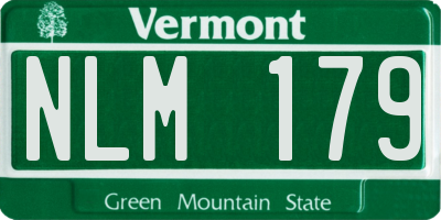 VT license plate NLM179