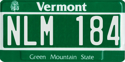 VT license plate NLM184