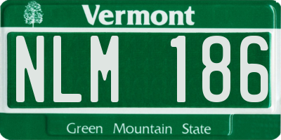 VT license plate NLM186