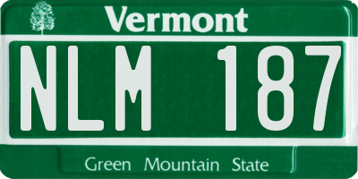 VT license plate NLM187