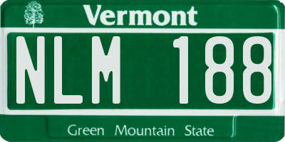 VT license plate NLM188