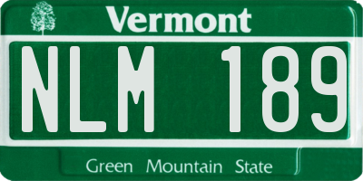 VT license plate NLM189