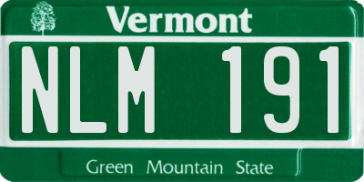 VT license plate NLM191