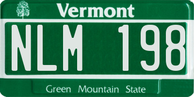 VT license plate NLM198