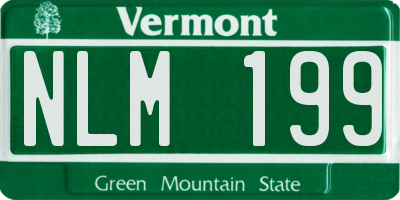 VT license plate NLM199