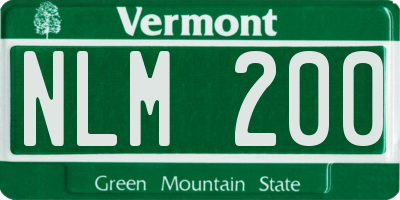 VT license plate NLM200