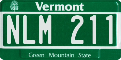 VT license plate NLM211