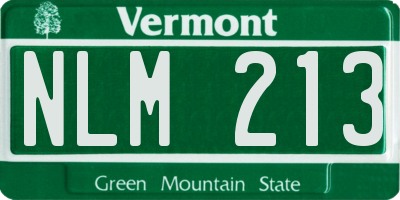 VT license plate NLM213