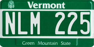 VT license plate NLM225