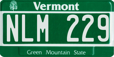 VT license plate NLM229