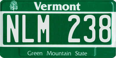 VT license plate NLM238