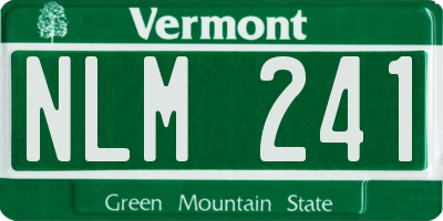 VT license plate NLM241