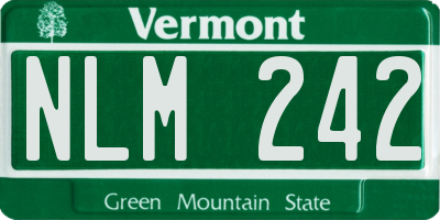 VT license plate NLM242