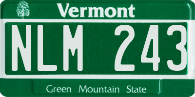 VT license plate NLM243