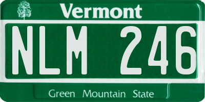 VT license plate NLM246