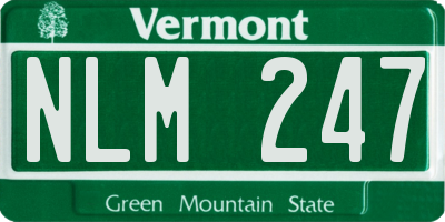 VT license plate NLM247