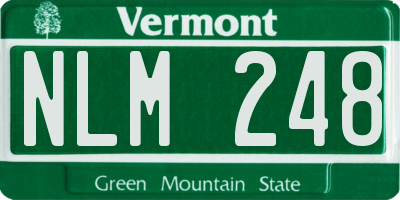 VT license plate NLM248