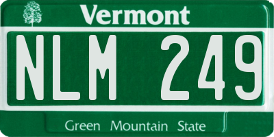 VT license plate NLM249