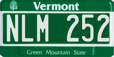 VT license plate NLM252