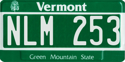 VT license plate NLM253