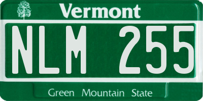 VT license plate NLM255