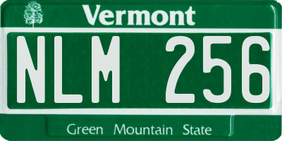 VT license plate NLM256
